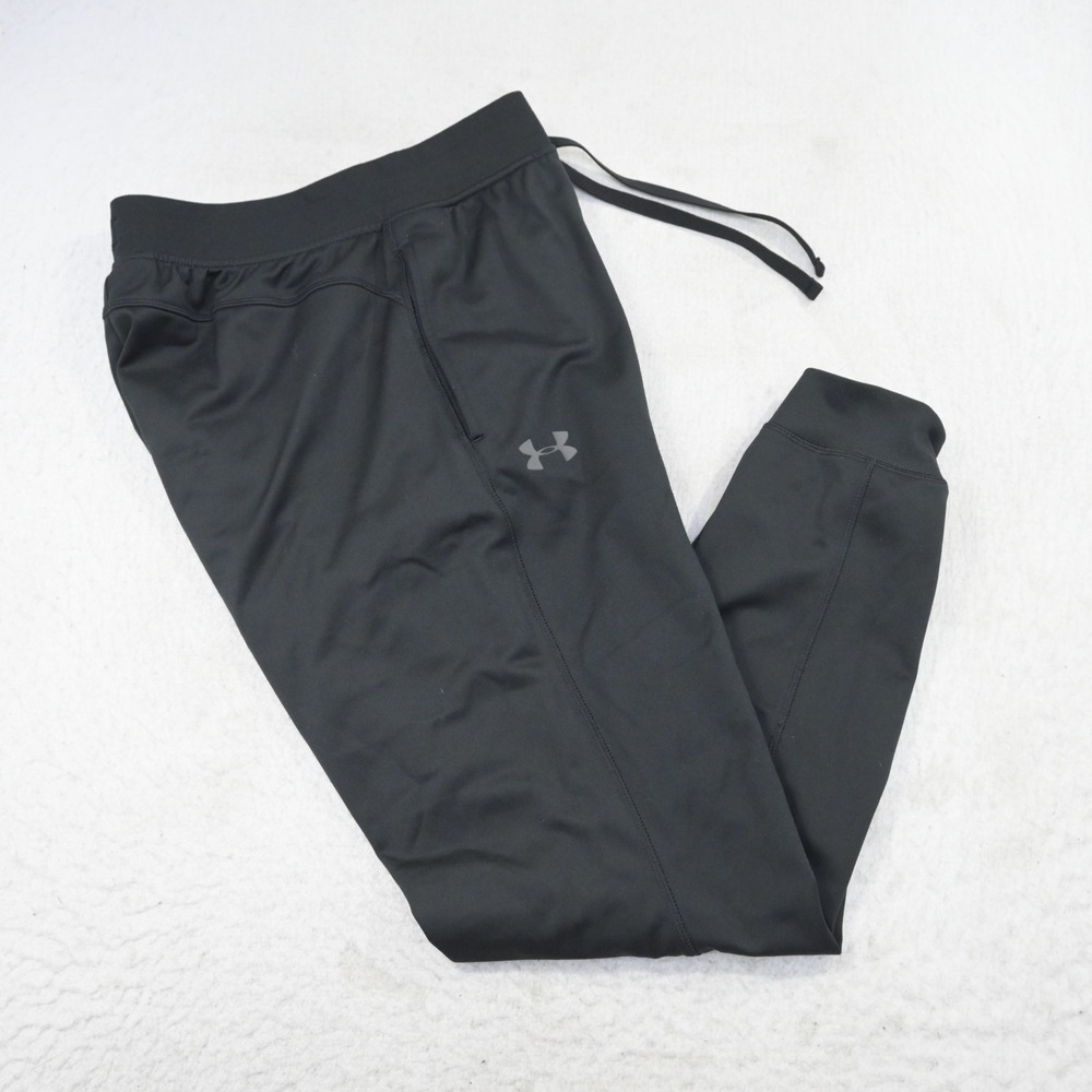 Under Armour ColdGear Jogger Mens Large Loose Black Drawstring Athletic Pants